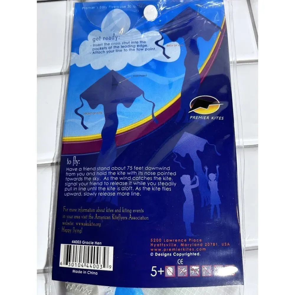 Gracie Hen Easy Flyer Kite Premier Kites 30 X 81 In. Easy To Fly And Assemble